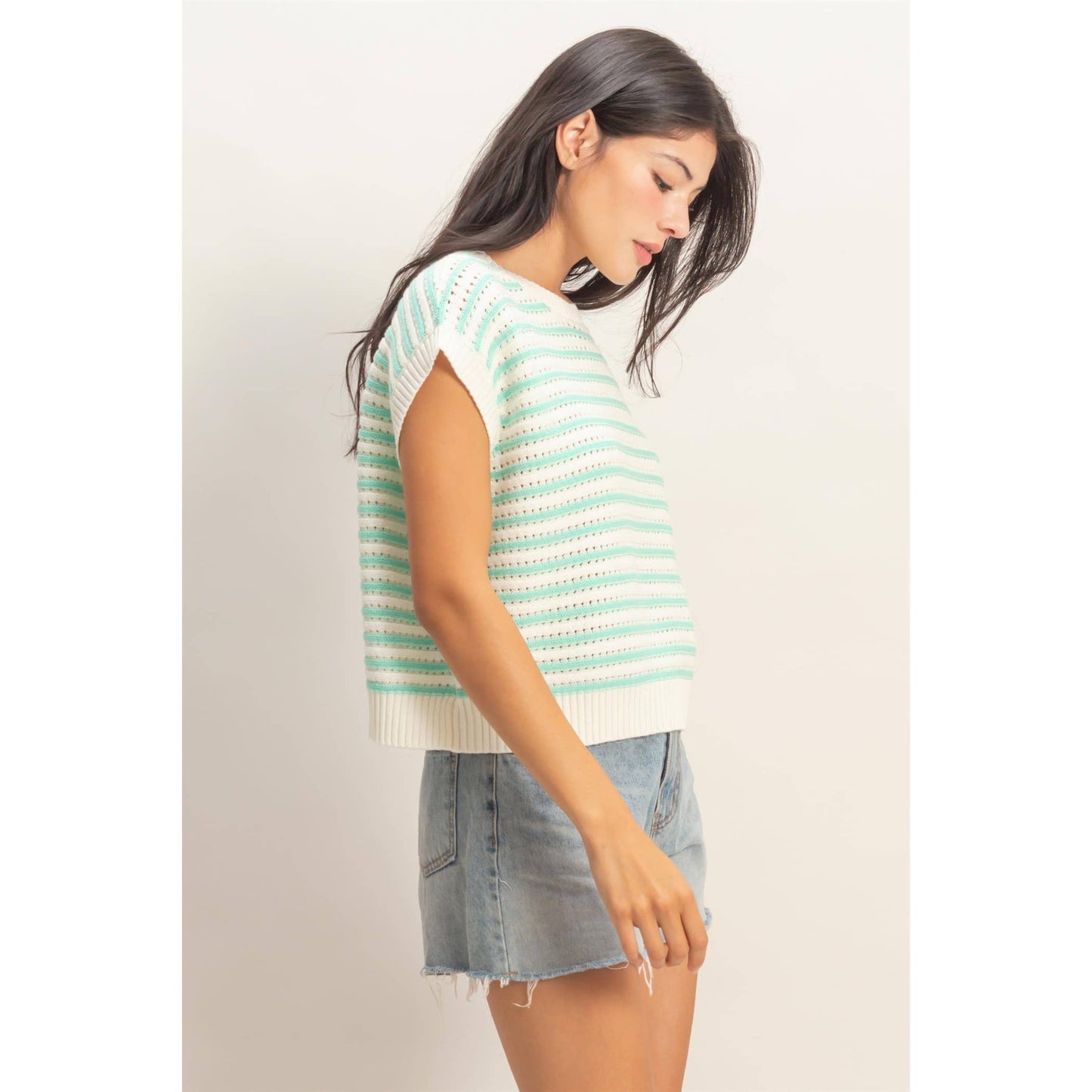 Striped knit Top