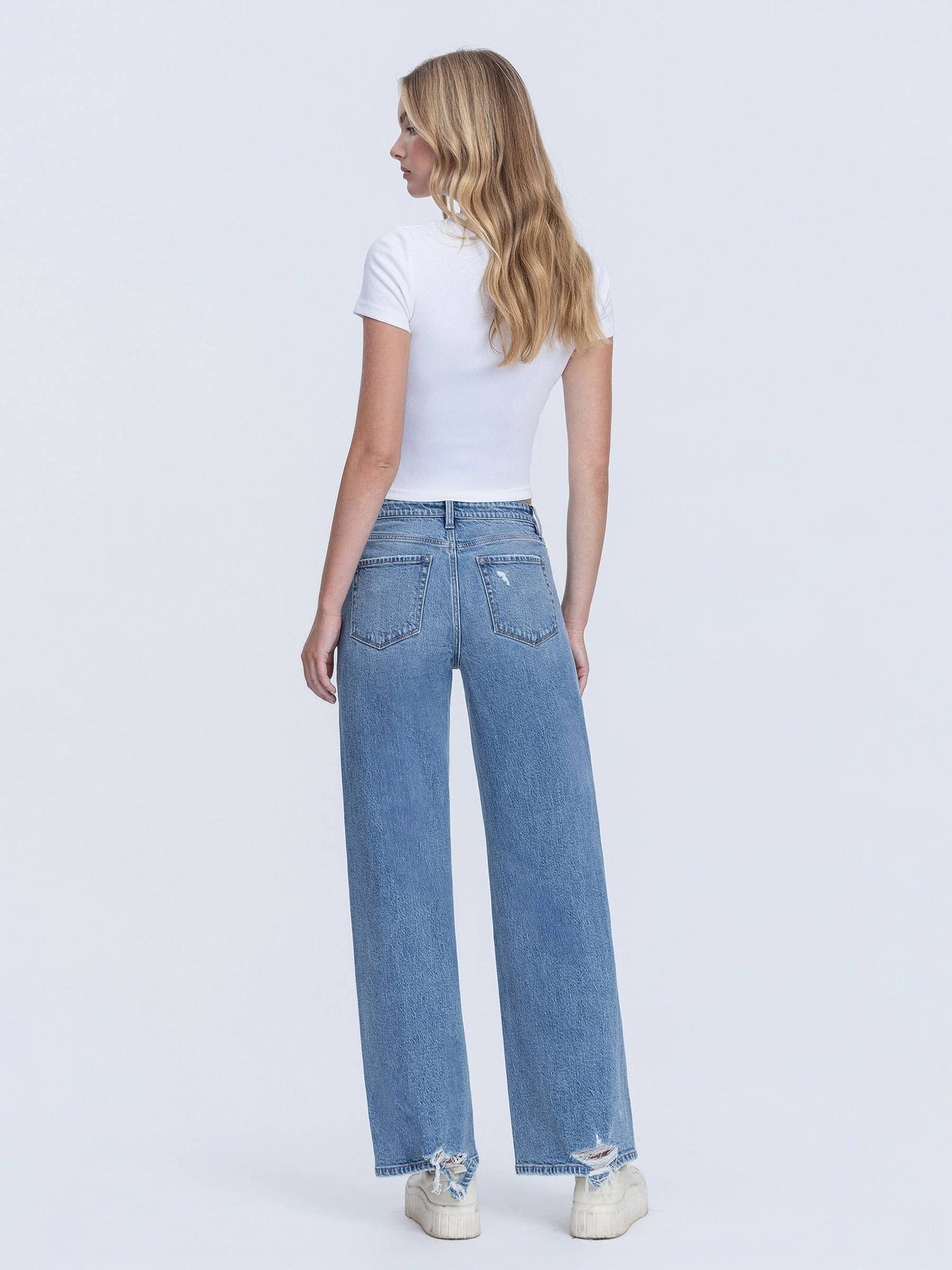 HIGH RISE WIDE LEG JEANS T7248