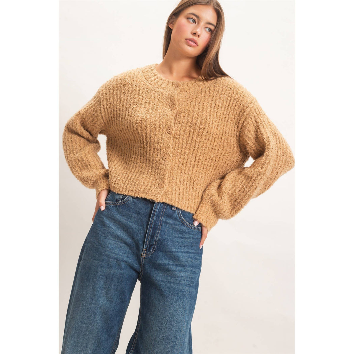 Knit Button Front Cardigan