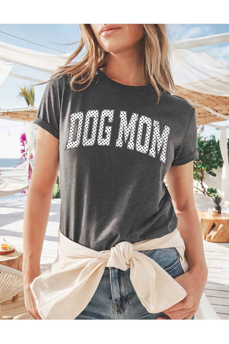 Dog Mom Polka Dot Graphic Heavy Cotton Tee