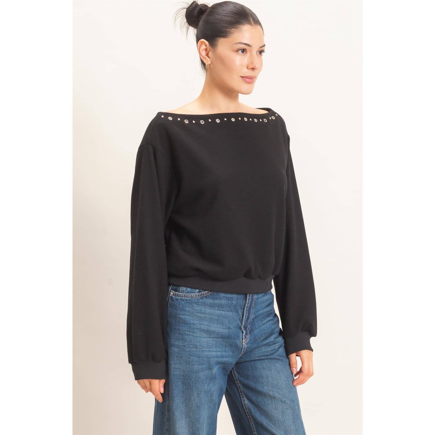 Studded Crew Neck