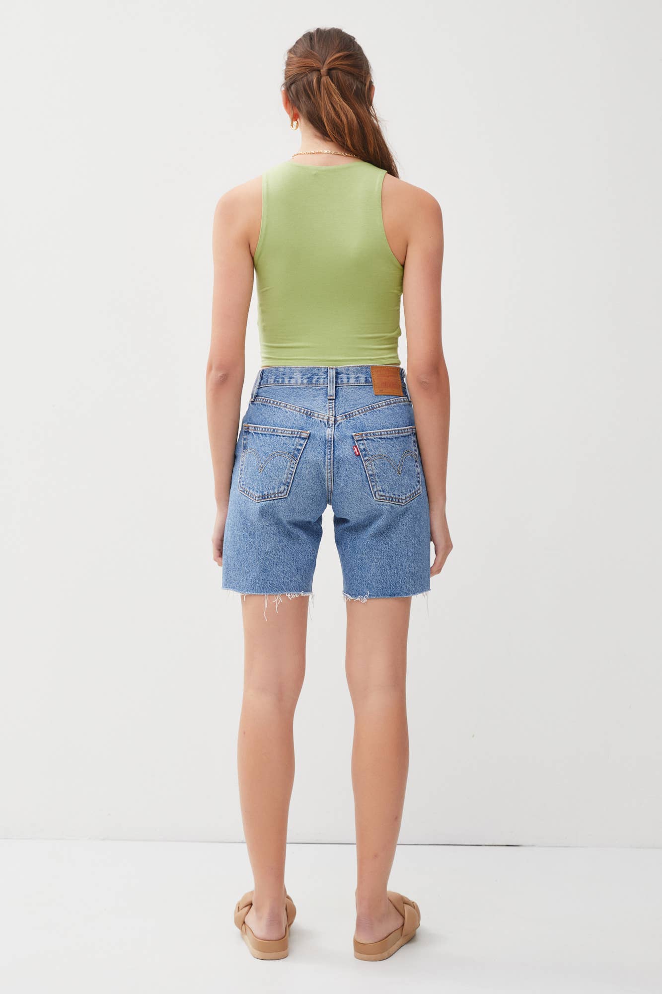 HIGH NECK CROPPED TANK