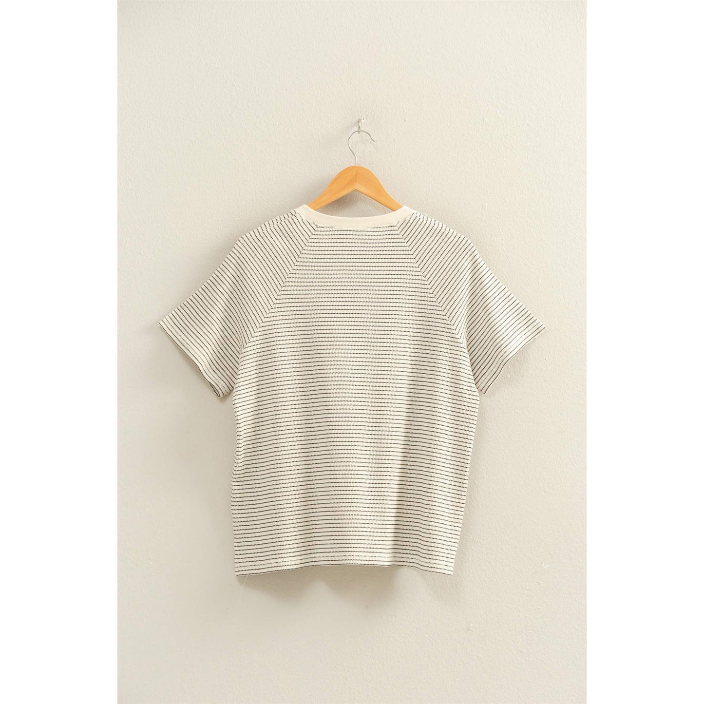 Striped thermal tee