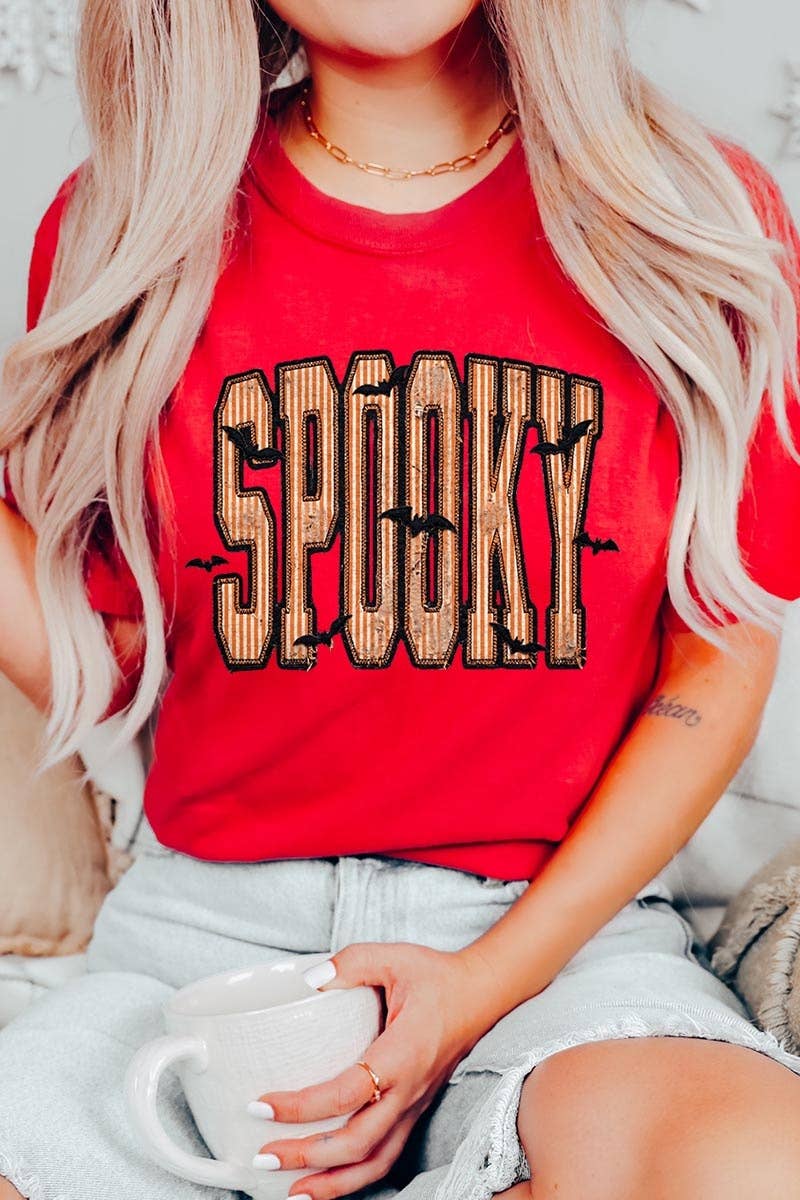 Retro Stripe Spooky Graphic Tee