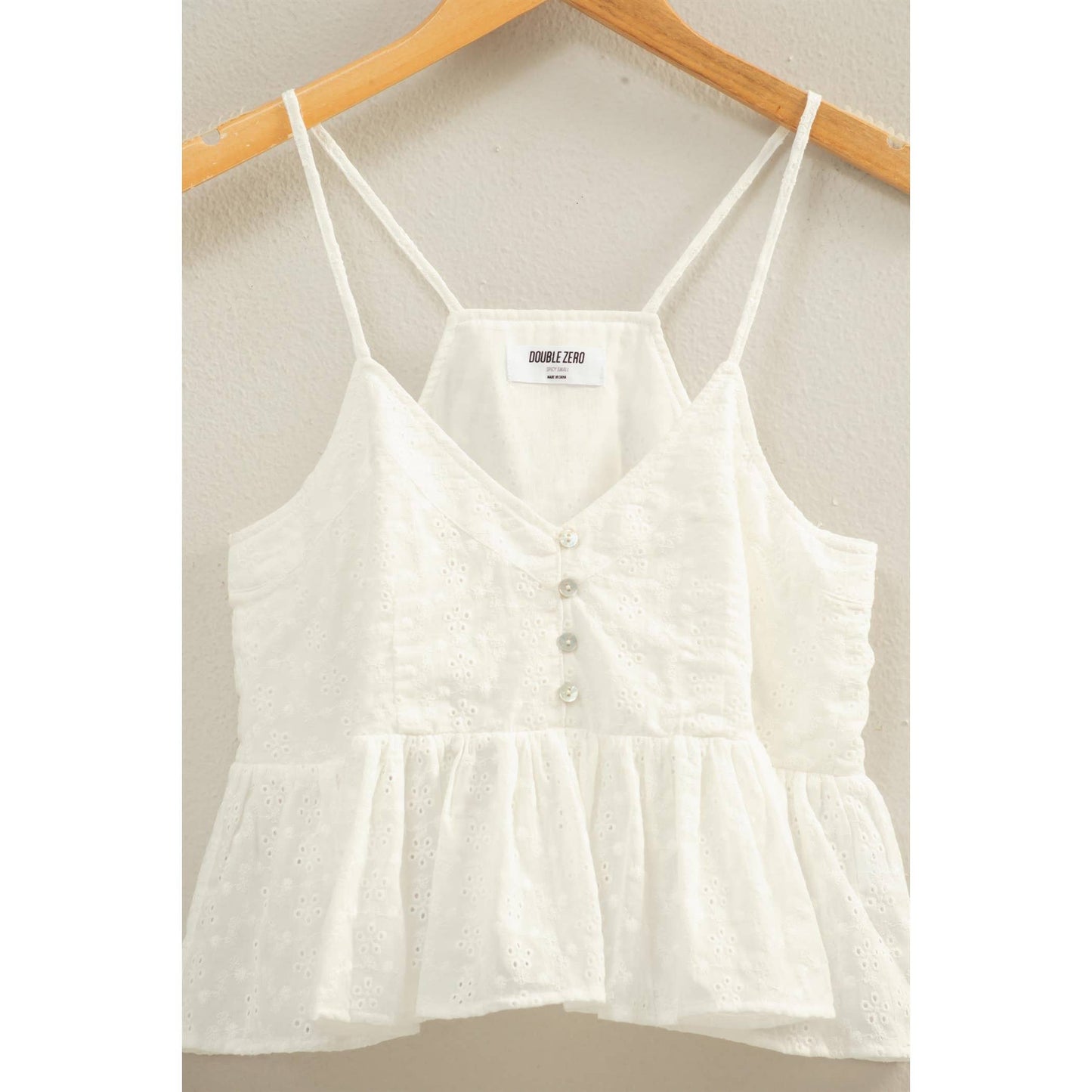 Button Peplum Top