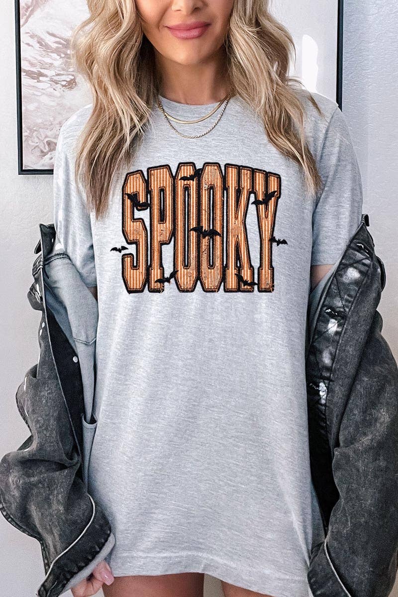 Retro Stripe Spooky Graphic Tee