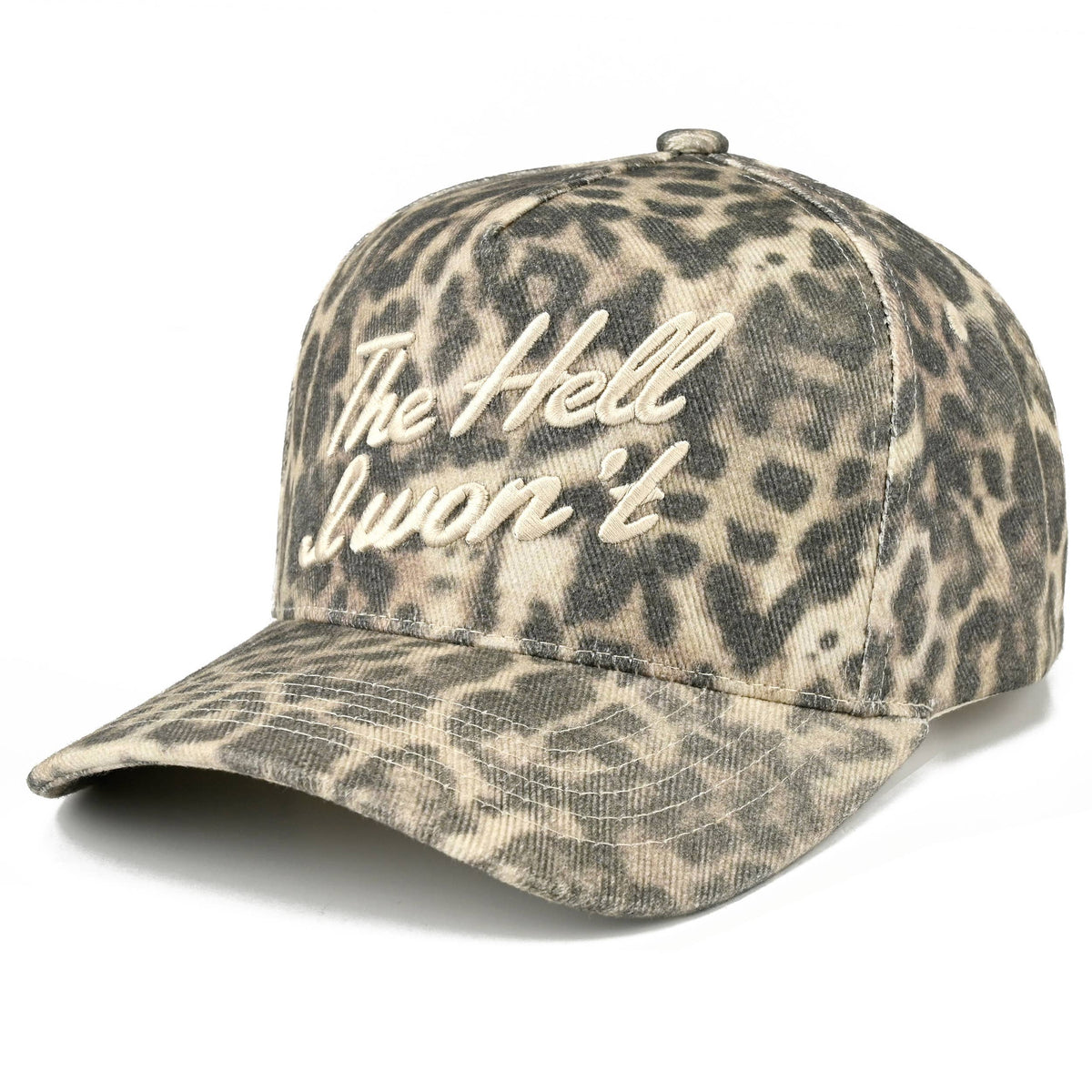 C.C THE HELL I WON'T Letter Embroidered Trucker Hat