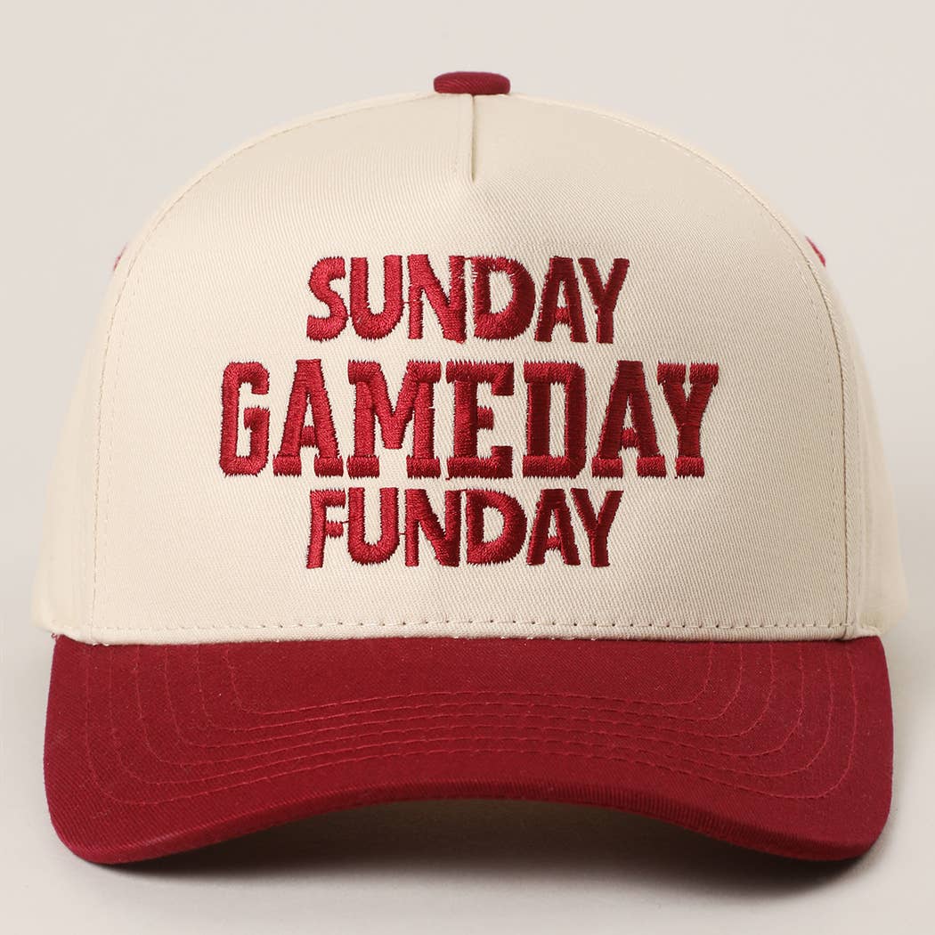 SUNDAY GAMEDAY FUNDAY Embroidery Trucker Hat