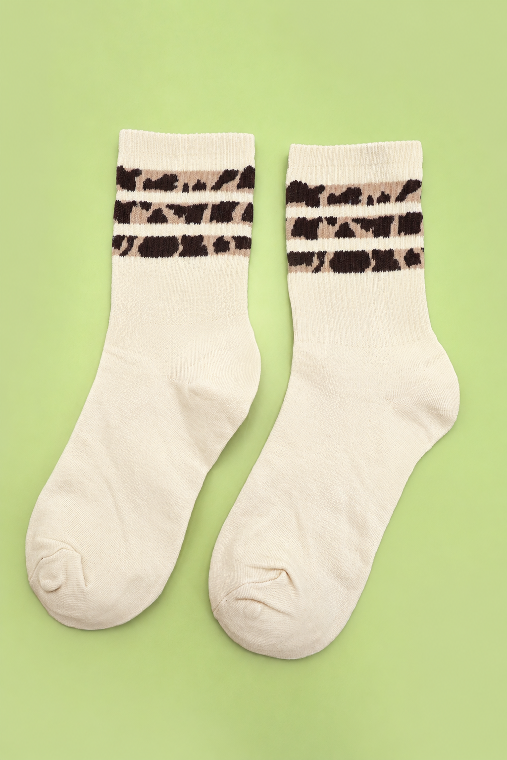 WOMAN ANIMAL LEOPARD HALF CREW THROWBACK SOCKS | 40S02071