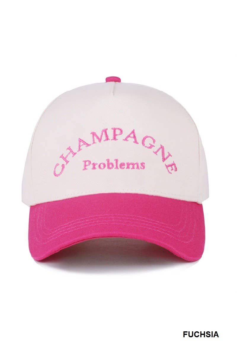 Champagne Problems Two Tone Canvas Cotton Cap