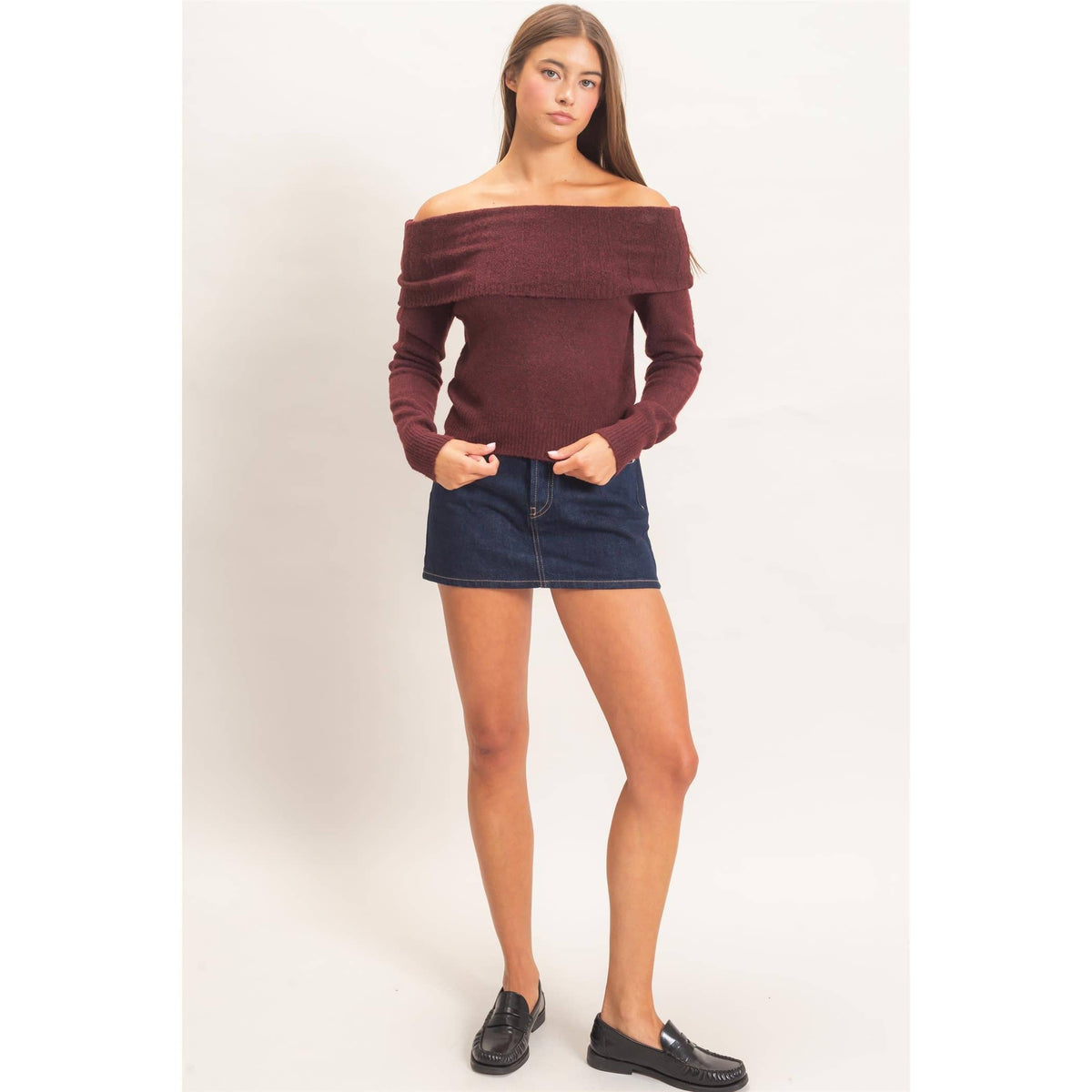 Off-Shoulder Sweater