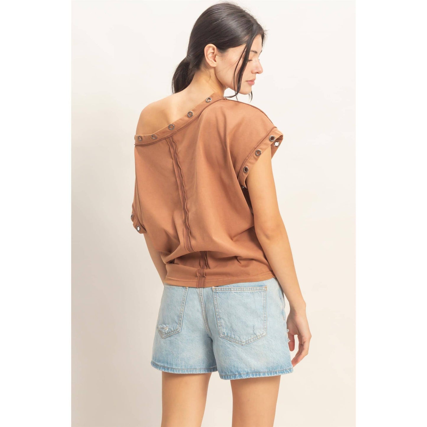 Off Shoulder Eyelet top