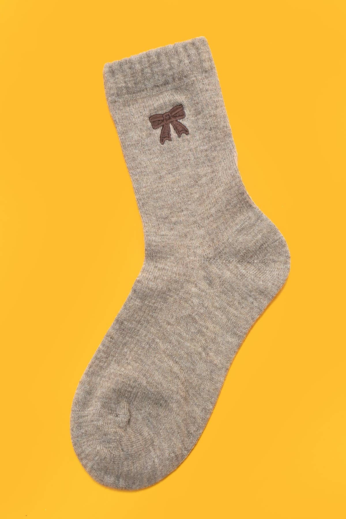 WOMAN RIBBED BOW KNOT SOCKS | 40S02077