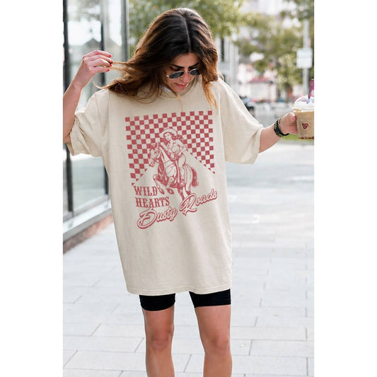 WILD HEARTS OVERSIZED MINERAL GRAPHIC TEE