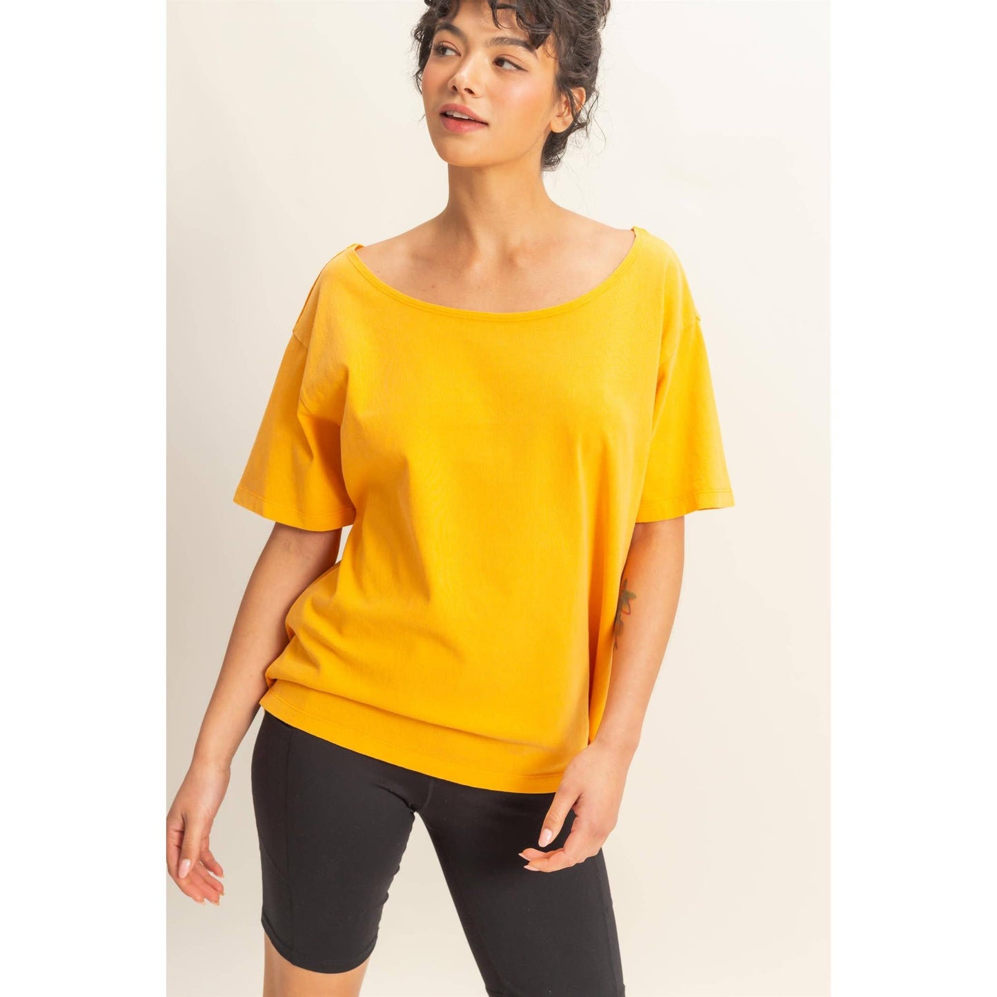 Boat Neck Basic Tee