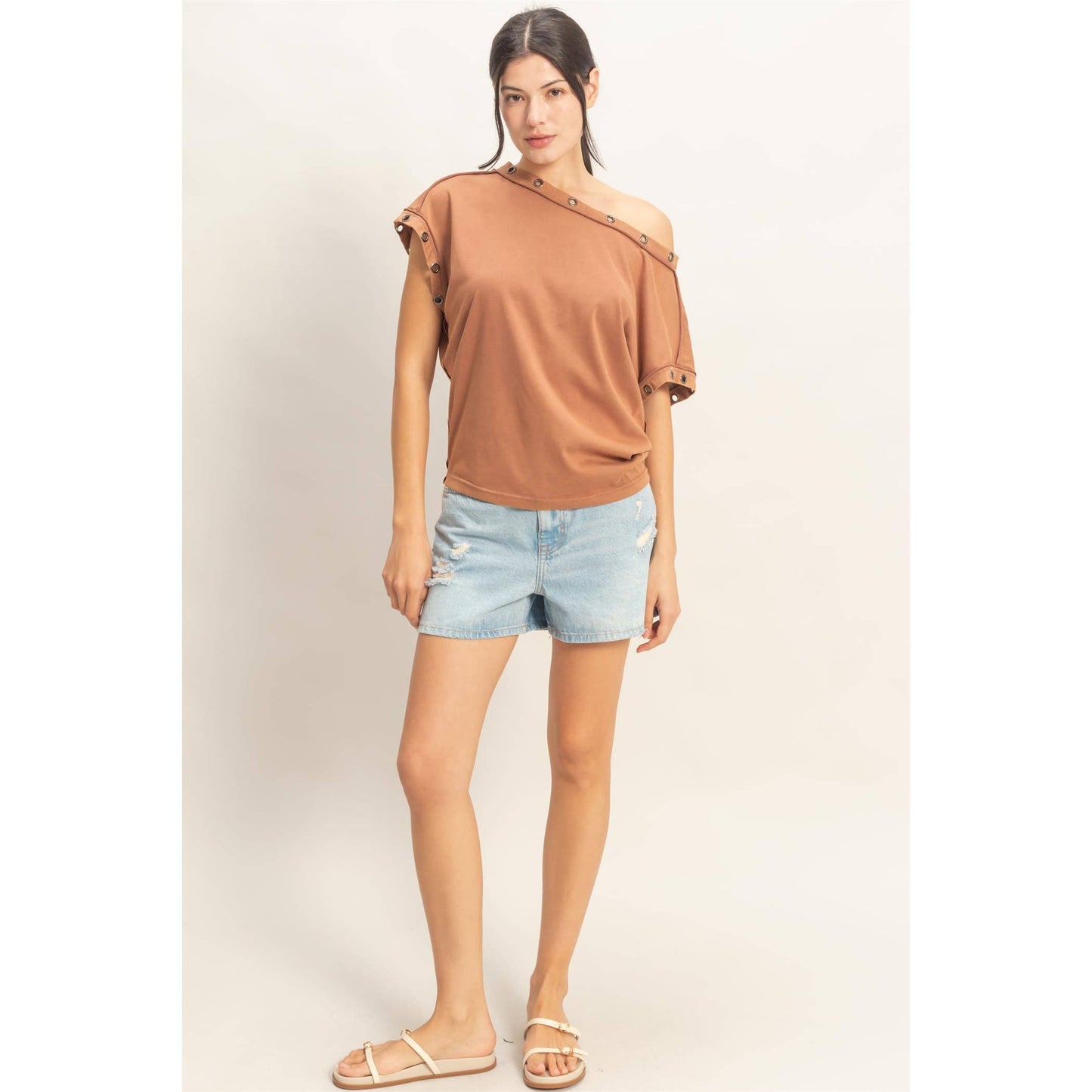 Off Shoulder Eyelet top