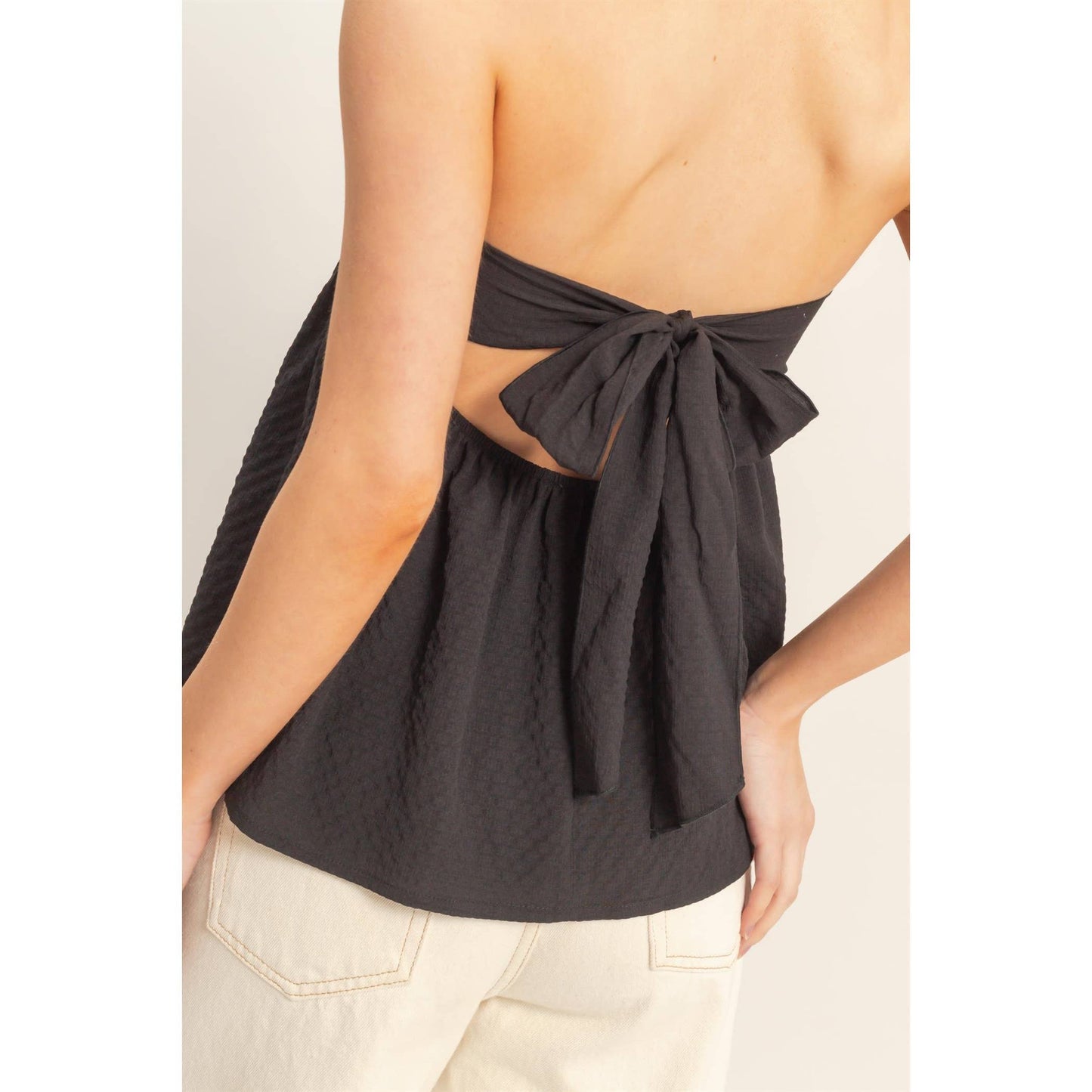 Tie back tube top