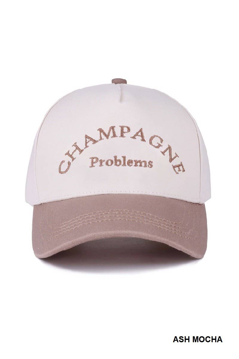 Champagne Problems Two Tone Canvas Cotton Cap