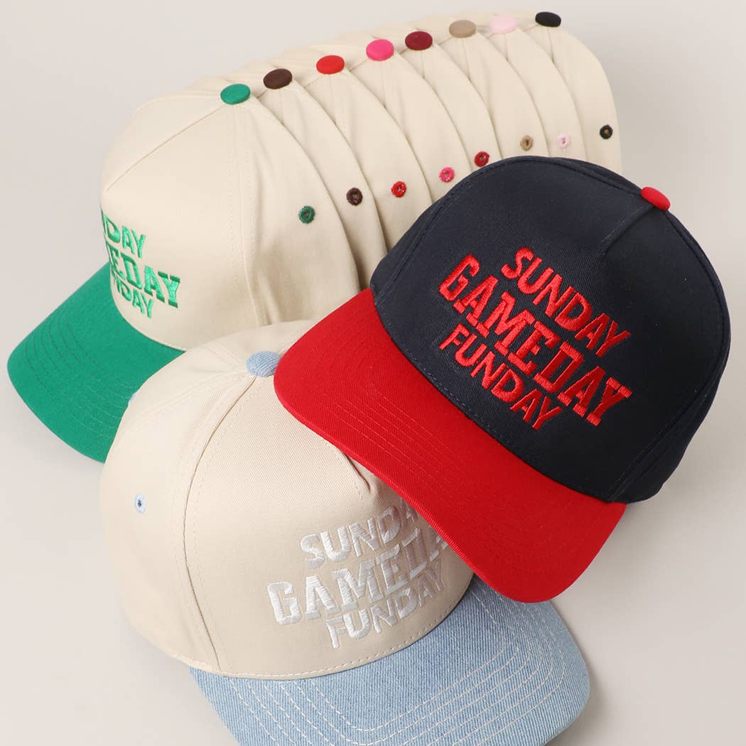 SUNDAY GAMEDAY FUNDAY Embroidery Trucker Hat