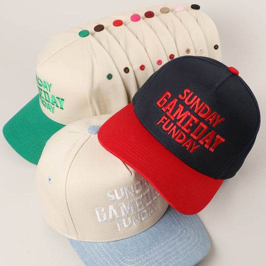 SUNDAY GAMEDAY FUNDAY Embroidery Trucker Hat
