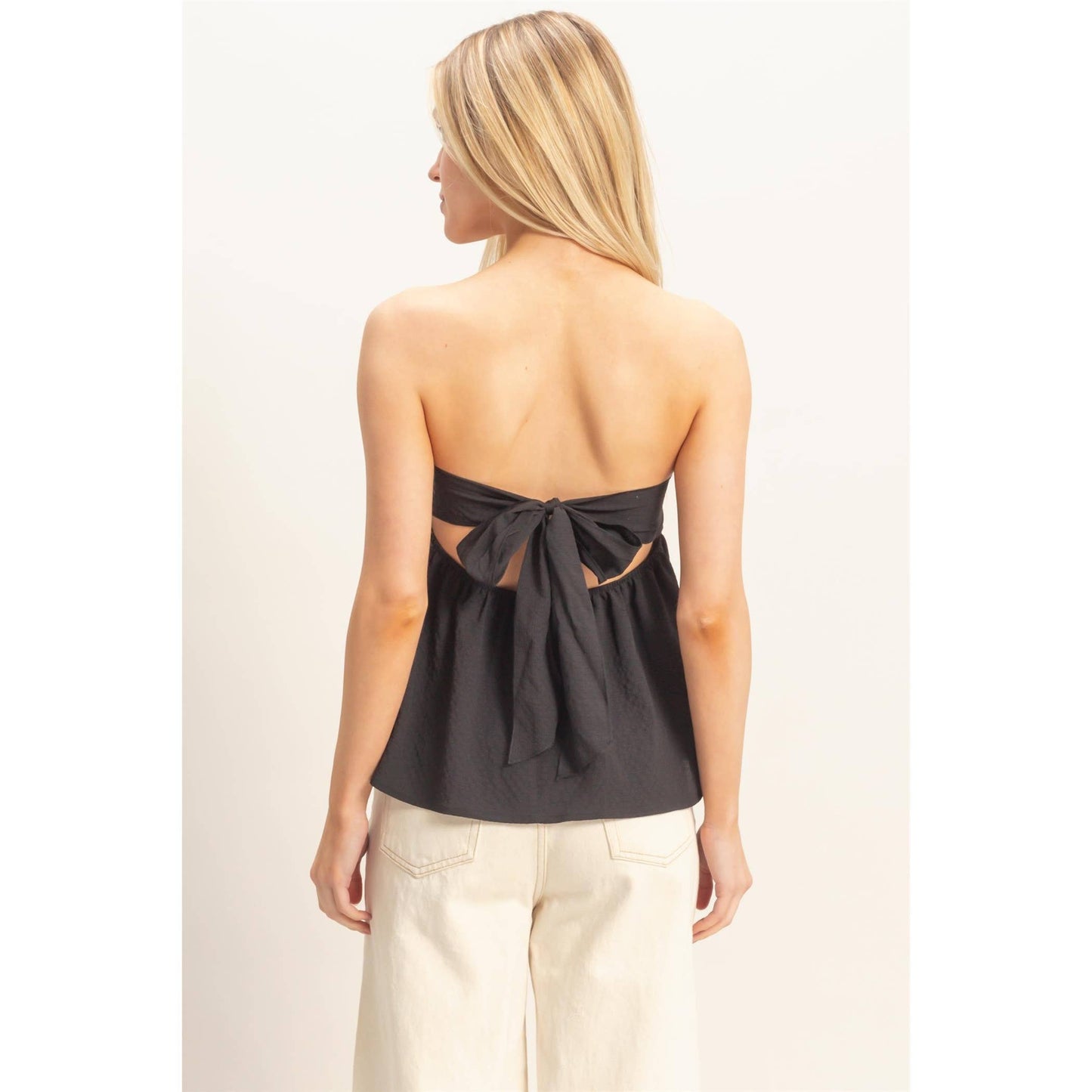 Tie back tube top