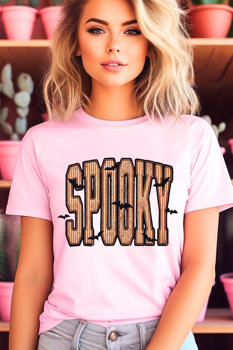 Retro Stripe Spooky Graphic Tee