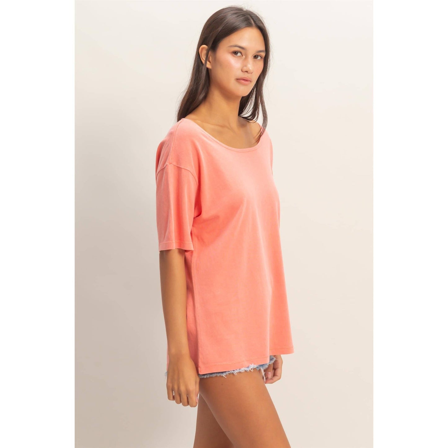 Boat Neck Basic Tee