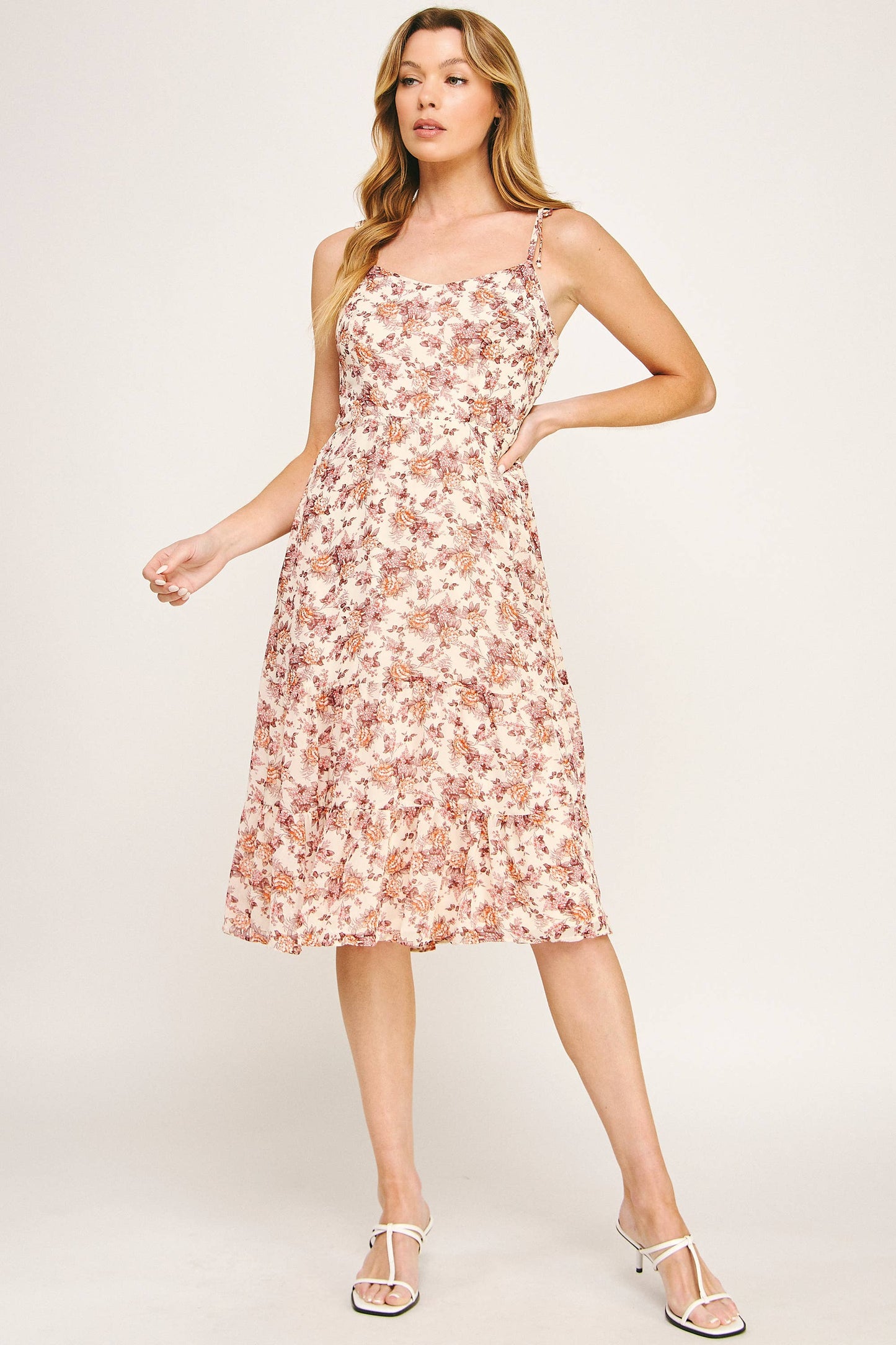 ROSETTE MIDI DRESS