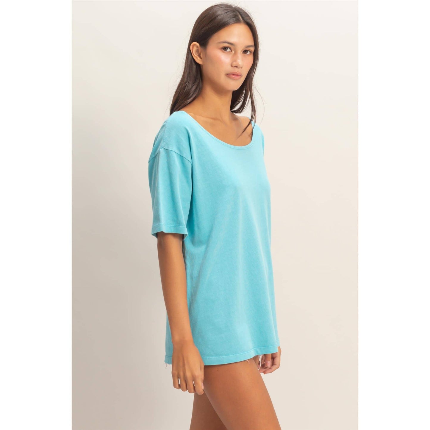 Boat Neck Basic Tee