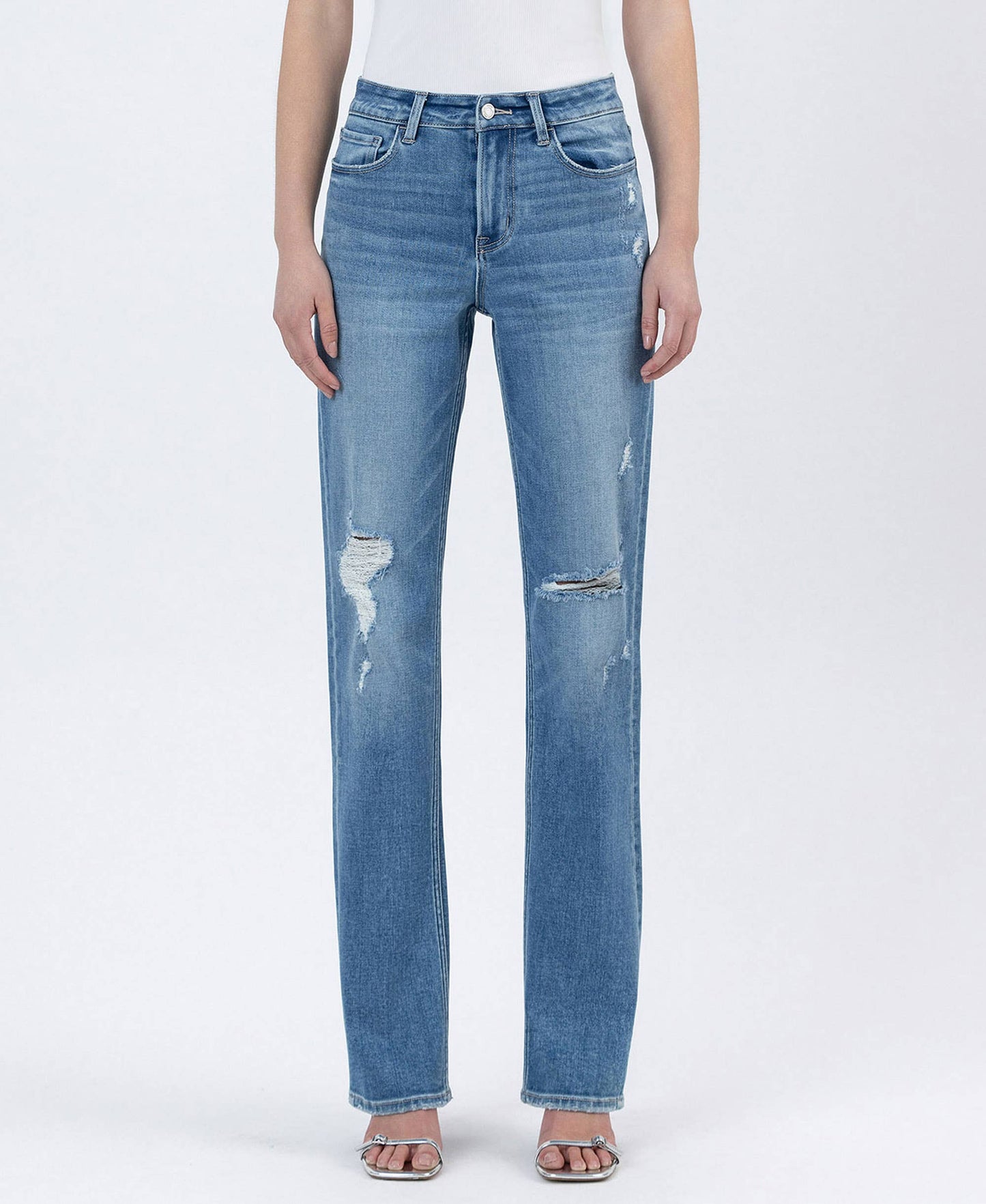 MELISSA HIGH RISE FULL LENGTH STRAIGHT LEG JEANS T6868