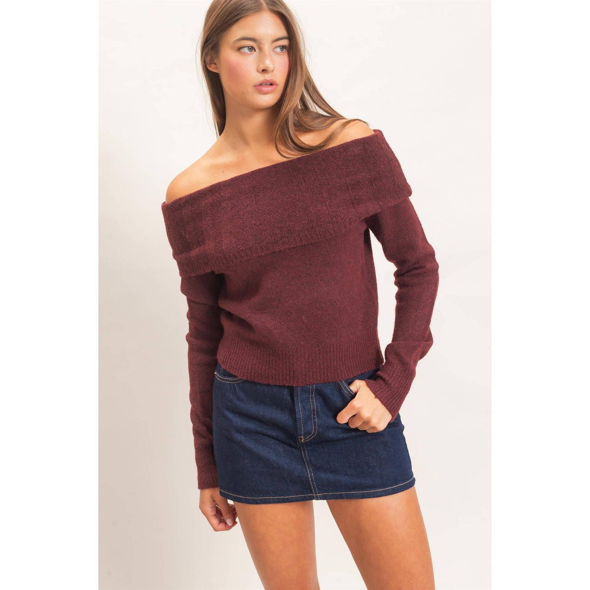 Off-Shoulder Sweater