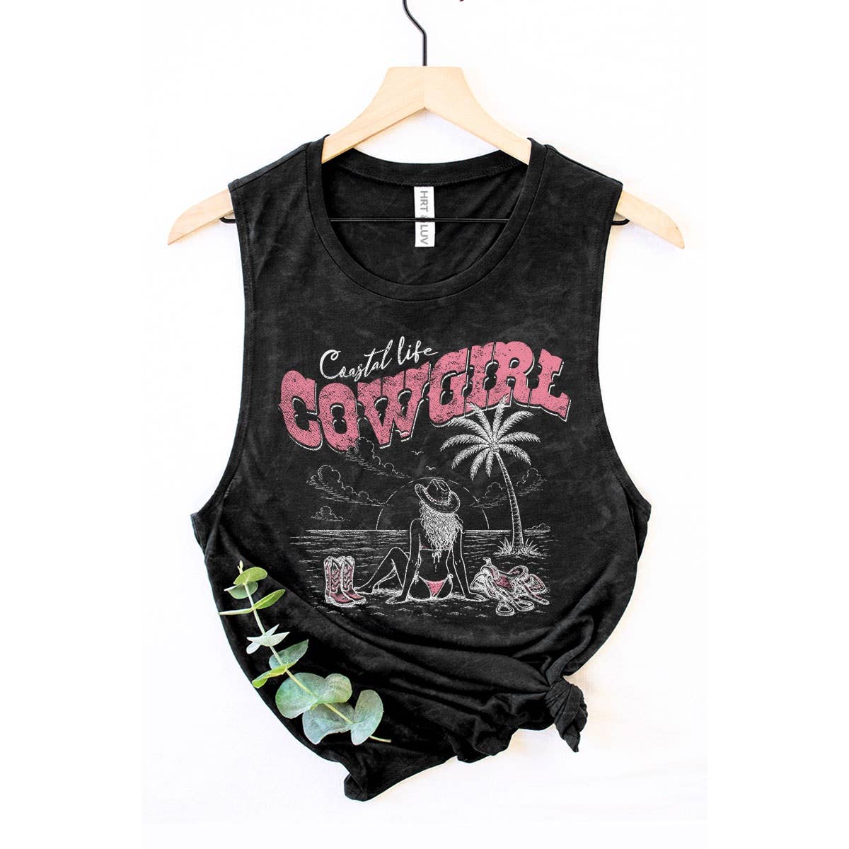 COASTAL LIFE COWGIRL GRAPHIC TANK TOP