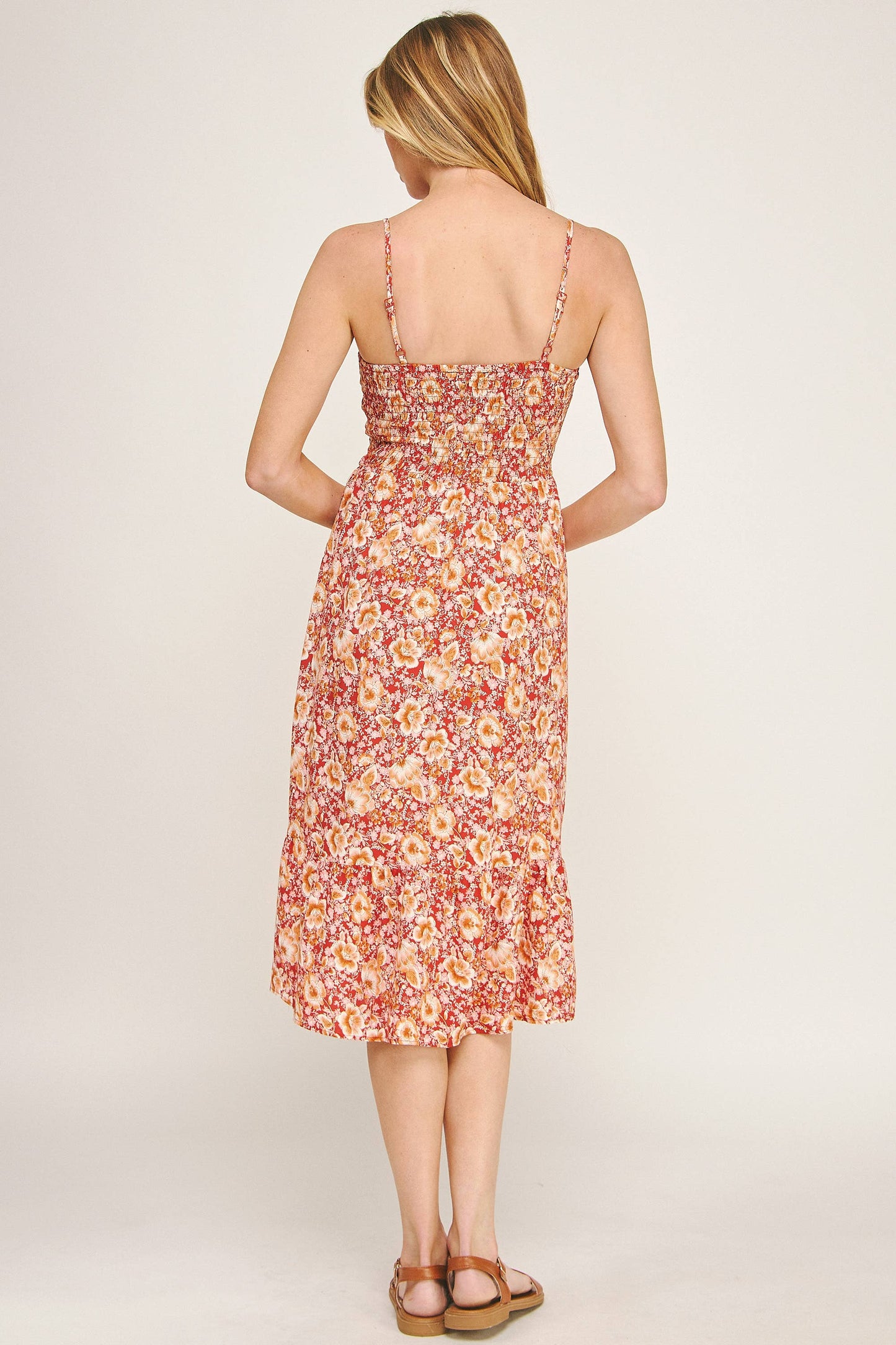 Floral resort midi dress