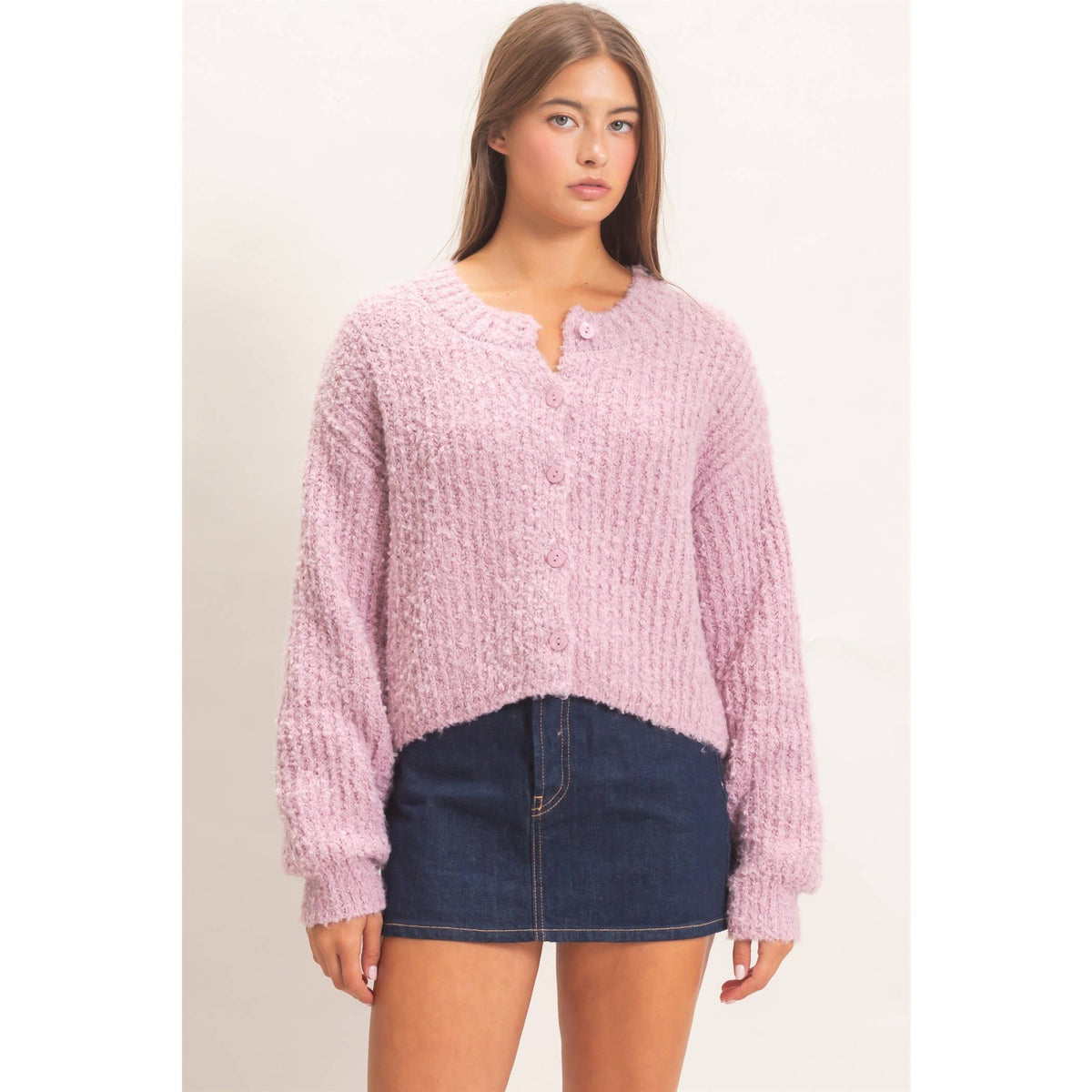 Knit Button Front Cardigan