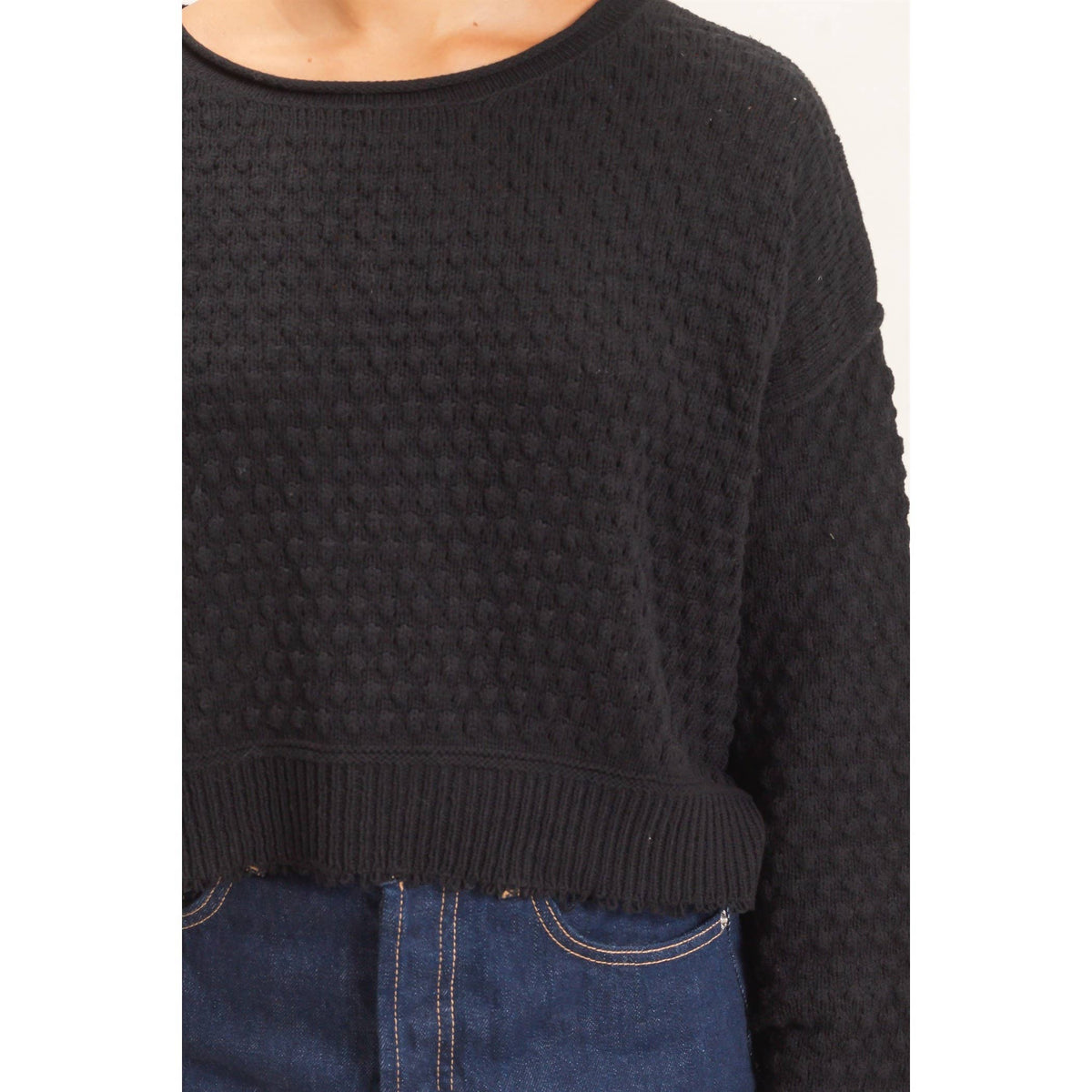 Boat Neck distressed Sweater