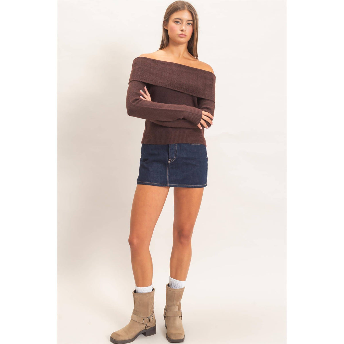 Off-Shoulder Sweater