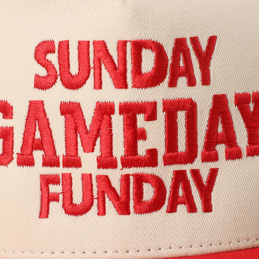 SUNDAY GAMEDAY FUNDAY Embroidery Trucker Hat