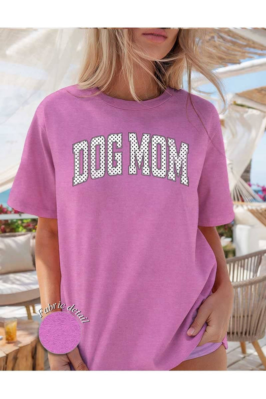 Dog Mom Polka Dot Graphic Heavy Cotton Tee
