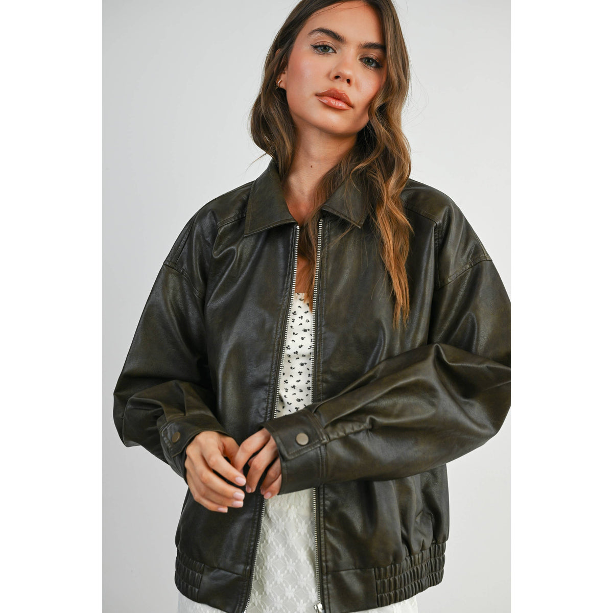 Zip up Leather jacket
