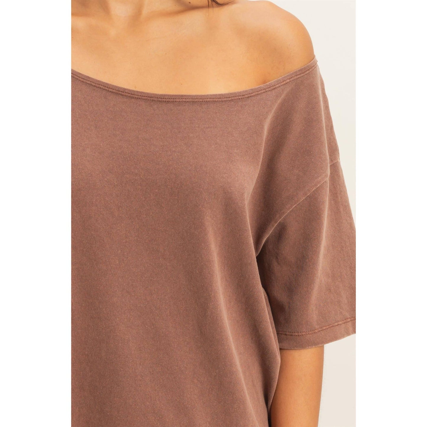 Boat Neck Basic Tee