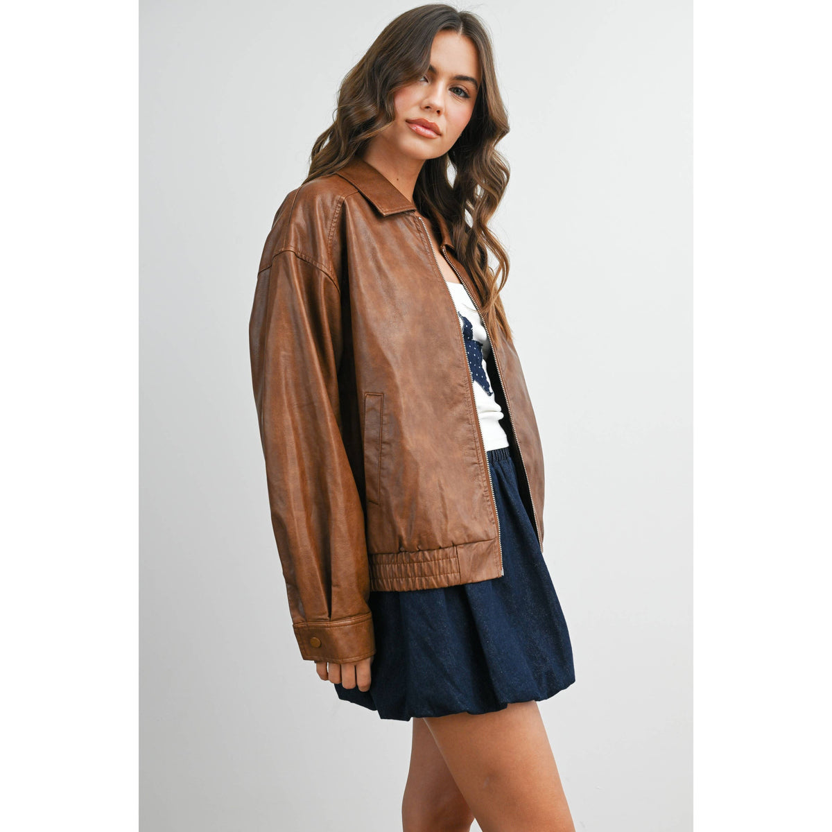 Zip up Leather jacket