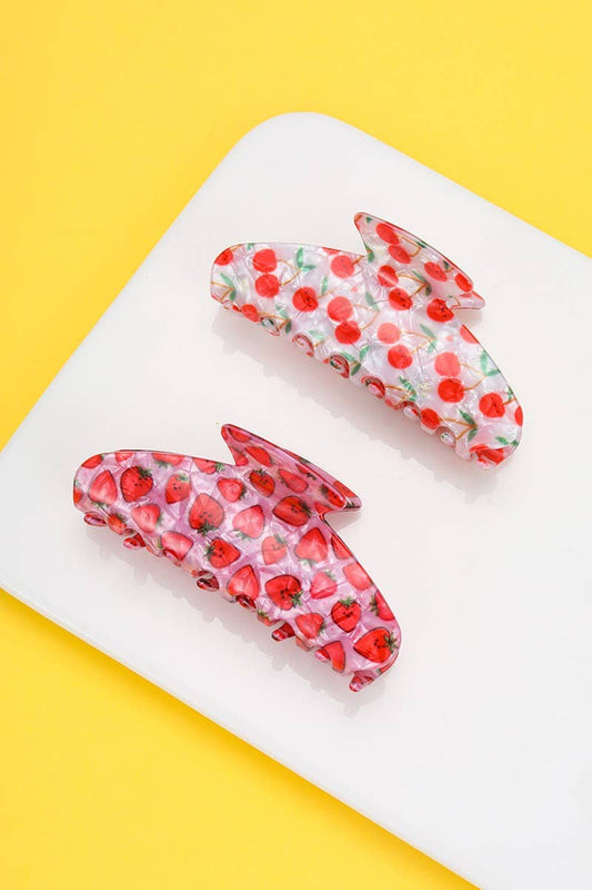 Cherry Strawberry Hair Claw Clip | 40H1177