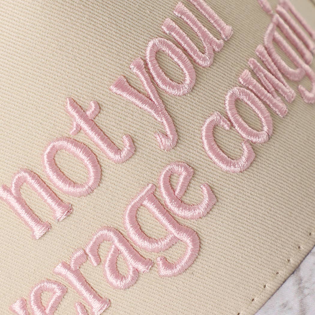 NOT YOUR AVERAGE COWGIRL WHITE CAMO Trucker Hat