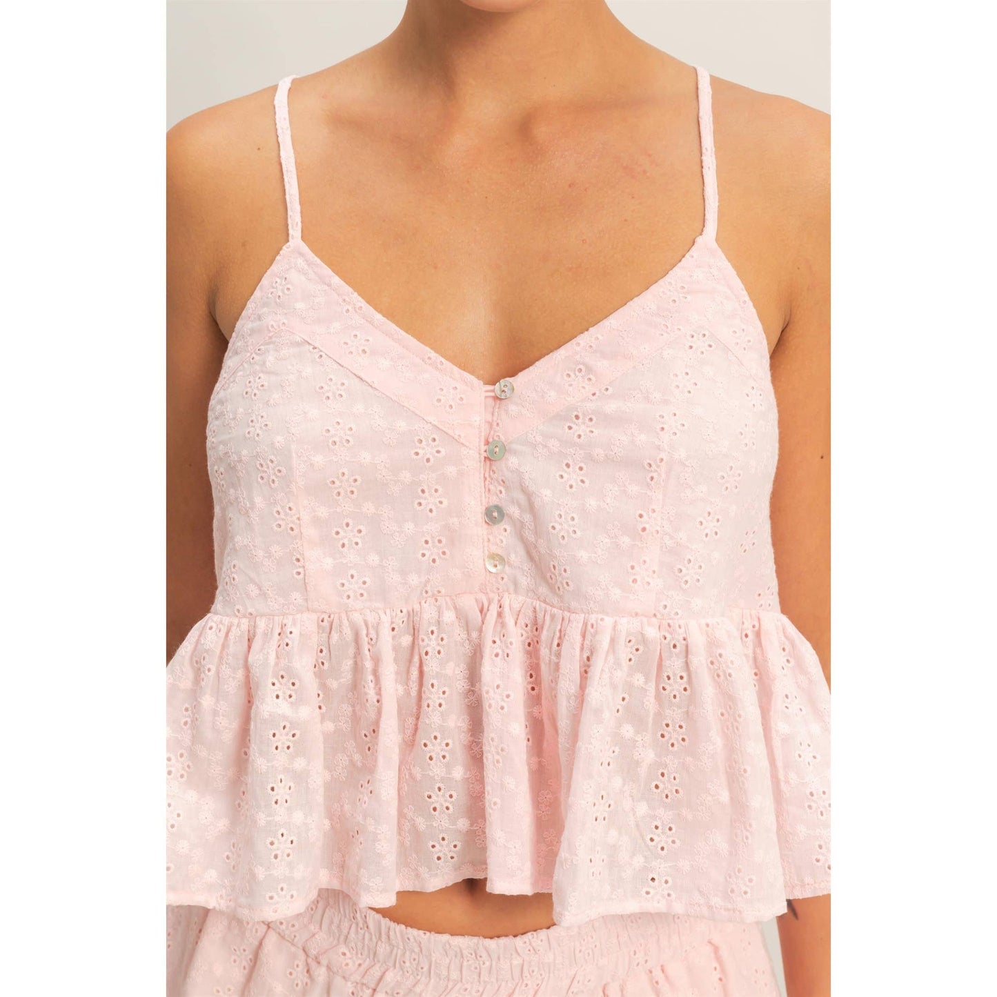Button Peplum Top