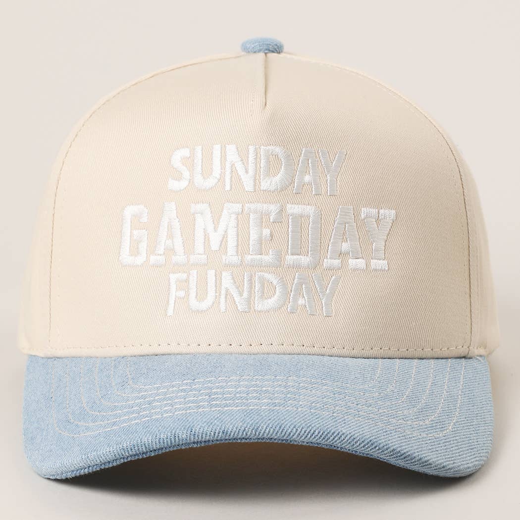 SUNDAY GAMEDAY FUNDAY Embroidery Trucker Hat