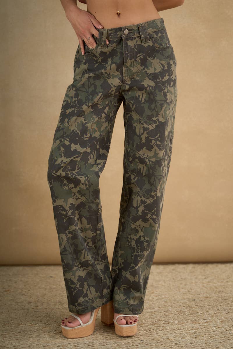Zebra Straight Leg Pants