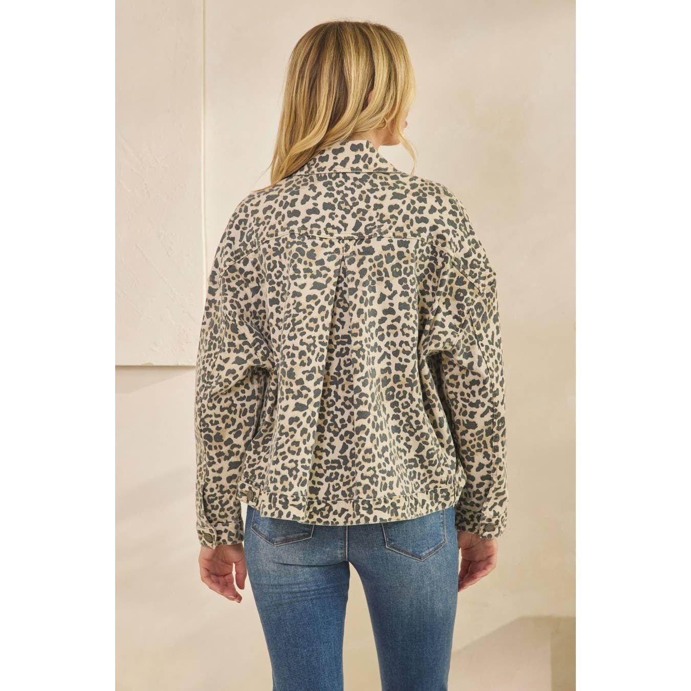 Leopard Denim Jacket