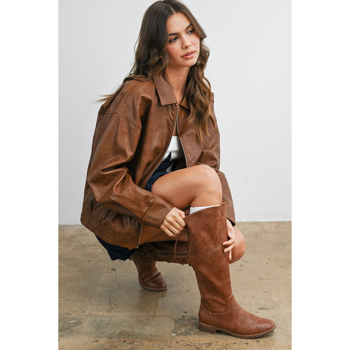 Zip up Leather jacket