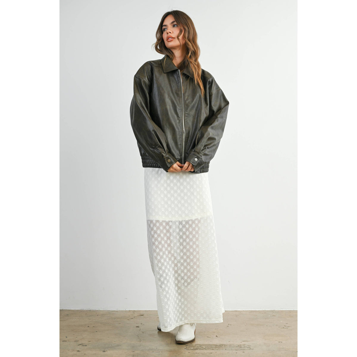 Zip up Leather jacket