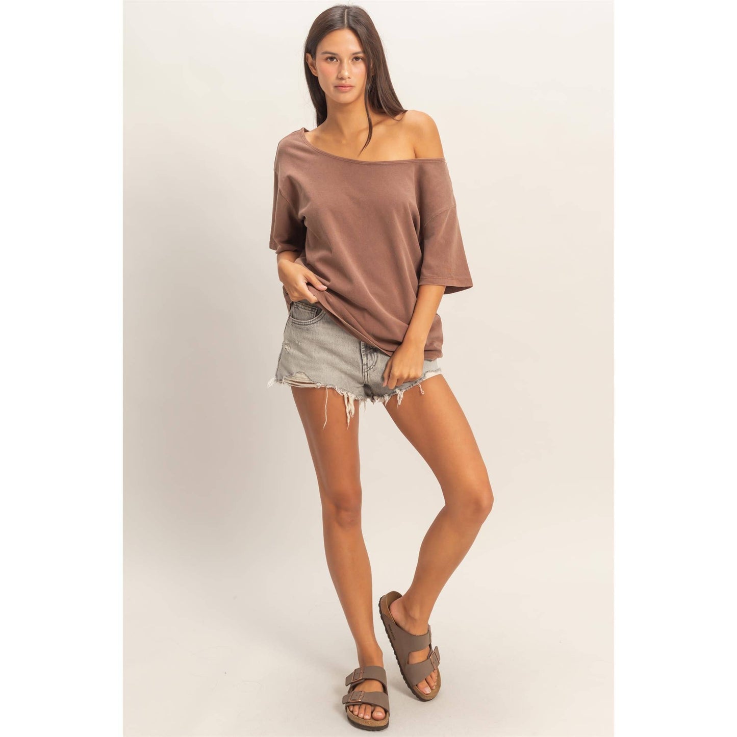 Boat Neck Basic Tee